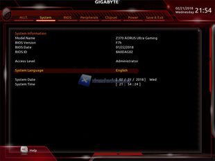 Z370 AORUS Ultra Gaming BIOS 15